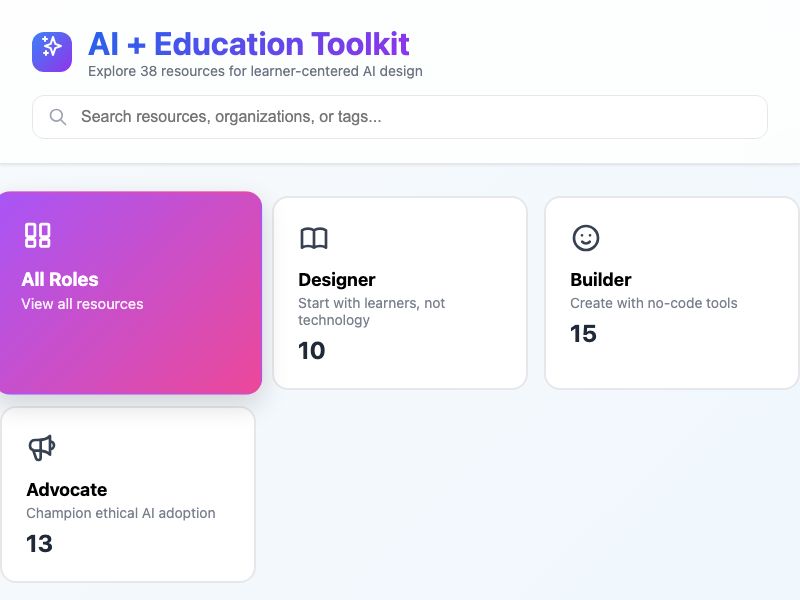 AI + Education Toolkit Explorer preview