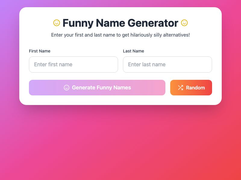 Funny Name Generator preview