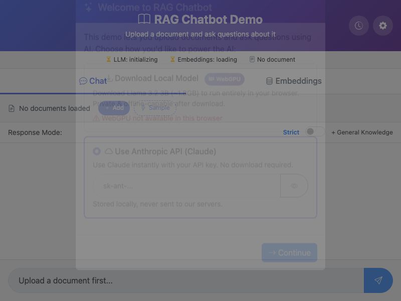 RAG Chatbot Demo preview