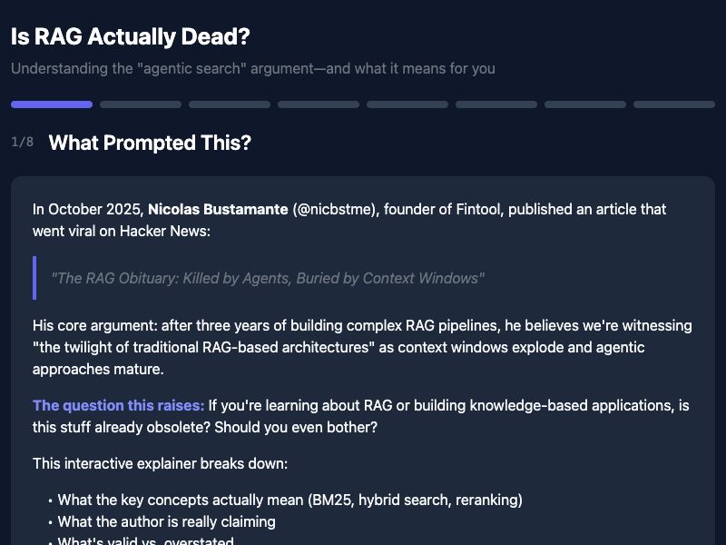 Is RAG Actually Dead? An Interactive Explainer preview