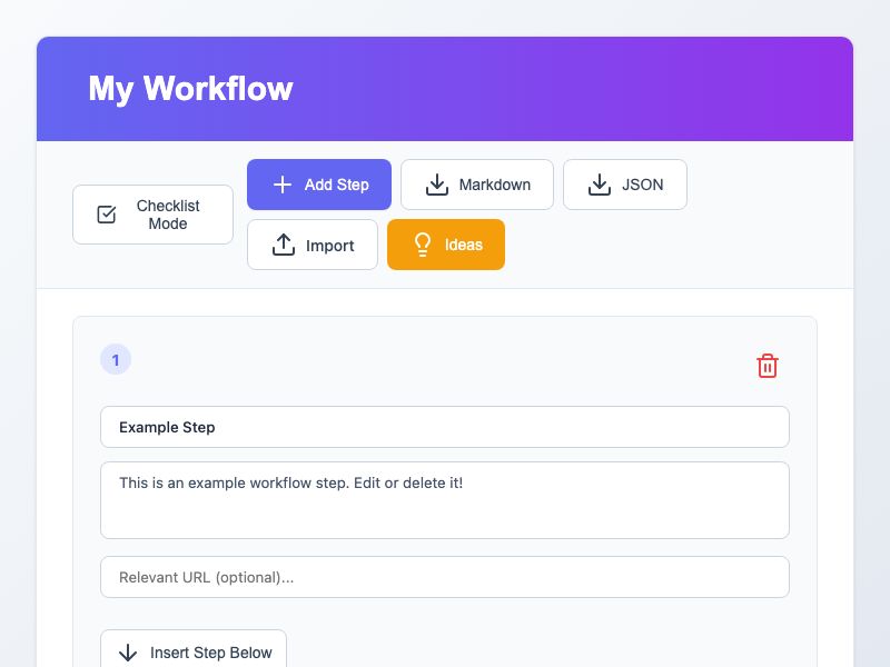 Workflow Builder preview